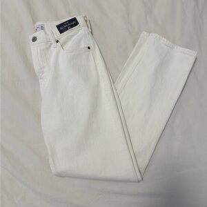 Abercrombie & Fitch White Straight Leg Jeans